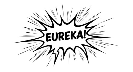 Fototapeta premium EUREKA! text with comic book explosion effect on white