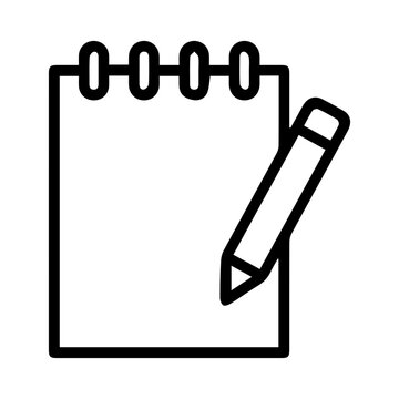 notepad and pencil icon