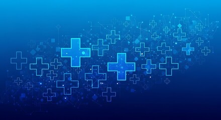 Obraz premium Abstract medical background with crosses