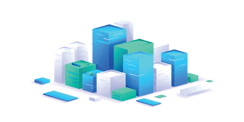Fototapeta premium 3d business graph showing financial growth and market success with a rising arrow and bar chart illustration on a white background