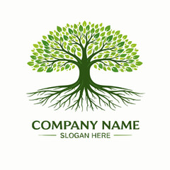 Obraz premium Green Tree Logo Design