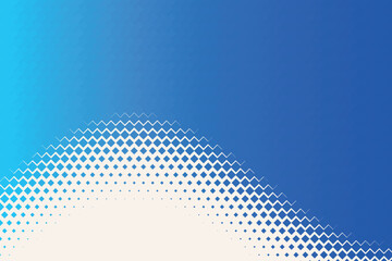 Modern Blue and White Halftone Pattern Vector Background with Gradual Diamond Dot Transition for Digital Design and Web Graphics