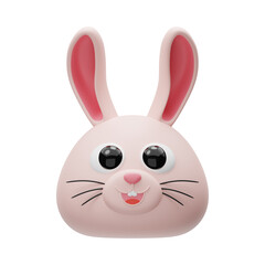 Obraz premium 3D Cartoon Fun and Cute Bunny Illustration for Easter