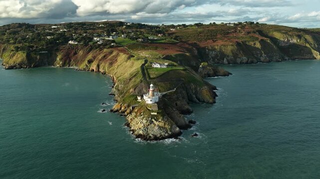 Baily Lighthouse Dublin Ireland, Howth Coastal Landmark