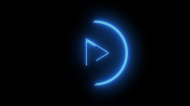 Play Button Icon Animation &ndash; Video Media Player Interface Symbol