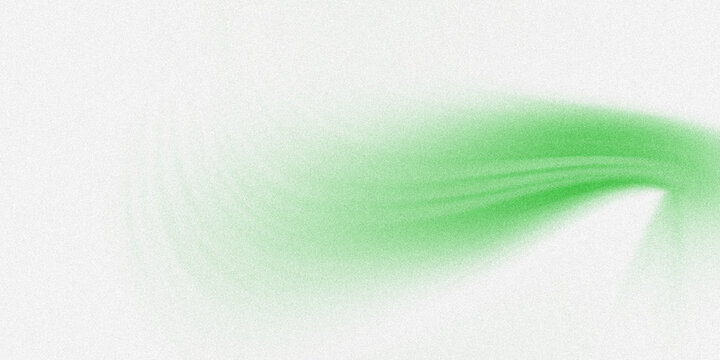 Vibrant green streak on white background isolated on white background