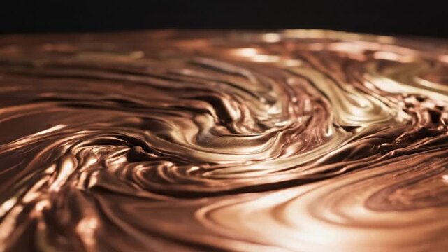 Mesmerizing abstract metallic fluid simulation with dynamic wavy patterns. Ideal for advanced technology concepts, digital transformation, luxury branding, data visualization, and corporate...