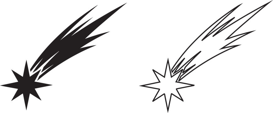 Two comicstyle starbursts or explosions isolated on transparent background