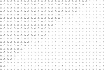 Illustration of halftone pattern with triangle shapes on white background
