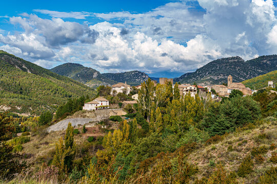 Binies is a beautiful village Aragonese Pyrenees that is at the entrance of the Valley of Anso in Spain