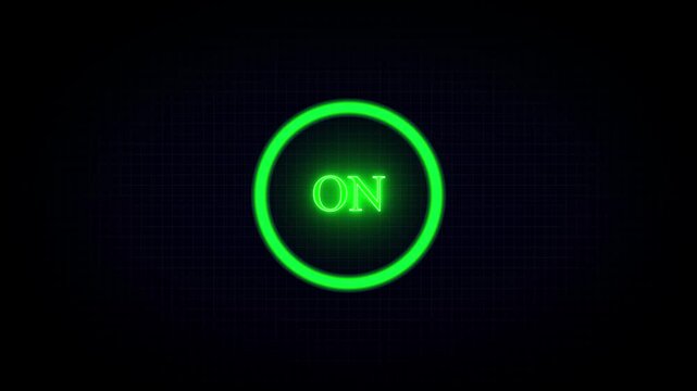 Animated Neon On Sign Glowing Title with neon line on black background . The motion graphics On text loading circle bar glowing neon and numerical countdown On HD video .