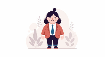 Stylized illustration of a person in business attire