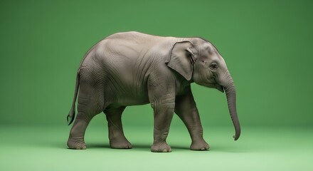 Fototapeta premium elephant green screen