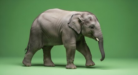 Obraz premium green background elephant