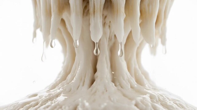Close-Up Slow Motion of Dripping Wax Melting From Candle