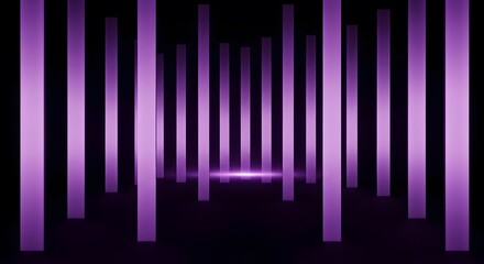 Fototapeta premium Modern minimalist purple light corridor abstract background gradient design