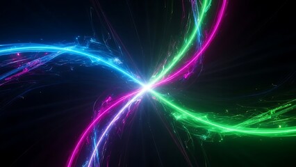 Fototapeta premium Dynamic light streaks cosmic explosion