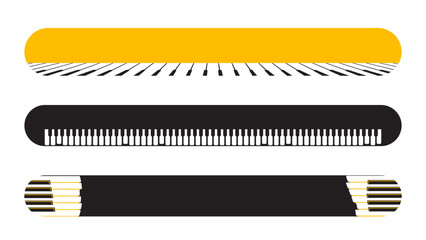 Lower third video headline title or television news bar design template with piano isolated on white background © Manovector