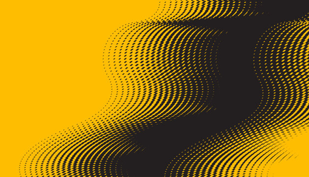Futuristic background. Black and yellow pattern.