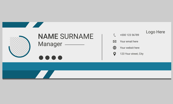 Clean Professional Email Signature Banner Template
