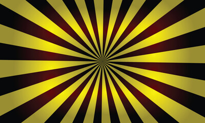 Obraz premium Vibrant yellow and black radial pattern with a warm gradient creates a powerful striking visual