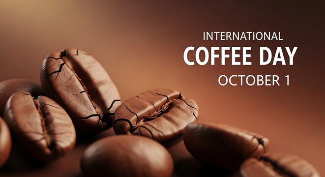 International Coffee Day Coffee Beans Background