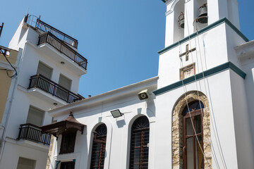 Obraz premium Panorama of Skopelos town, Sporades, Thessaly, Greece