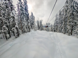 Passy Mont Blanc Ski Area Winter Alpine Landscape
