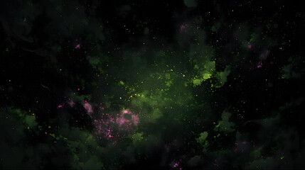 Abstract digital wallpaper dark theme with toxic green and pink accent in a glowing futuristic style