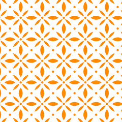Fototapeta premium Minimalist Symmetrical Flower Petal Seamless Vector Pattern