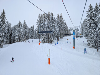 Crest-Voland Ski Slopes Winter Alpine Landscape