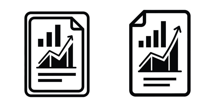 Two mobile phones displaying graphs and charts