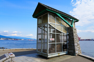 9 O'Clock Gun, a cannon located on the Stanley Park seawall in Vancouver, British Columbia, Canada.