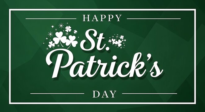 Happy st patrick's day celebration with shamrocks and irish heritage