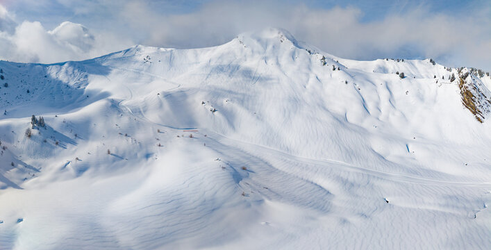 Praz de Lys Sommand Ski Resort Winter Aerial