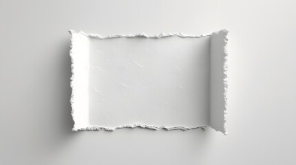 Fototapeta premium Recycled Paper Sheet with Natural Torn Edges Minimal Background
