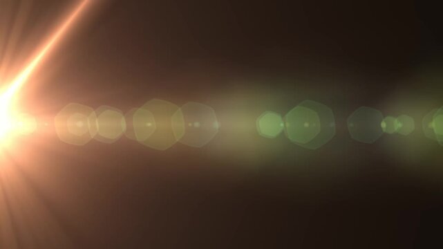  optical light leak blinking lens flare effect overlay, Sunlight optical lens flare video animation.