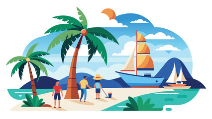 Obraz premium Coastal Tourism and Marine Recreation Blue Economy Vector