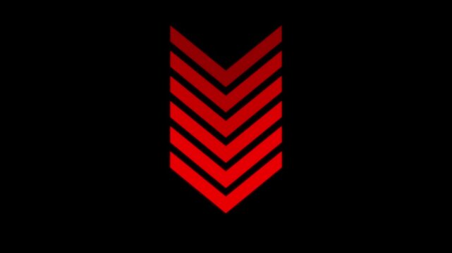 A red arrow pointing down, against a dark background