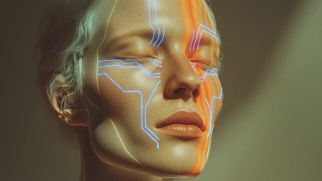 Artificial Intelligence Human Interface Concept