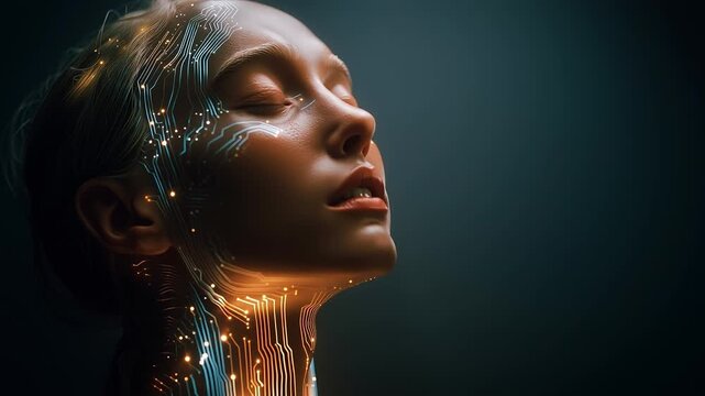 Artificial Intelligence Human Interface Concept