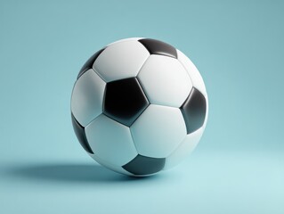 Fototapeta premium soccer ball isolated isolated on a light blue background