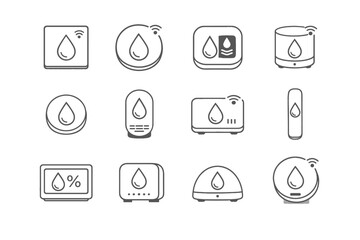 Design tidy calm elegant tech harmony minimalist presence vector texture detectors icon