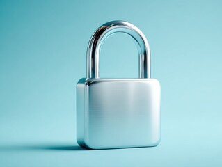 Fototapeta premium website security lock icon isolated on a light blue background