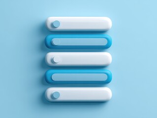 Obraz premium navigation menu dropdown concept isolated on a light blue background