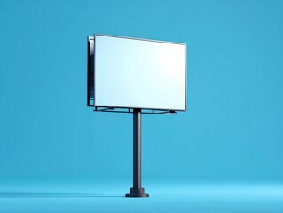 Obraz premium lightbox sign mockup isolated on a light blue background