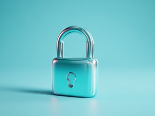 Fototapeta premium digital lock icon 3d isolated on a light blue background