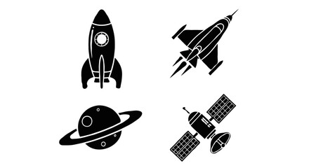 Space exploration icons © Slynsmaker
