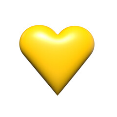 A yellow heart-shaped symbol of love, compassion, and affection