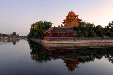 Fototapeta premium Forbidden City skyline. The Palace Museum. Located in Beijing, China.